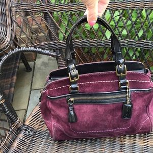 Classic Suede Coach Satchel
